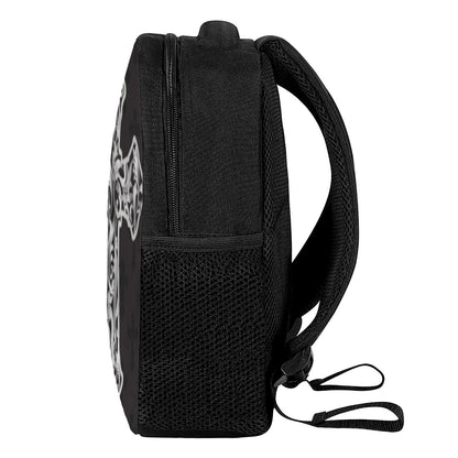 Ornamental Silver Cross Print Casual Backpack