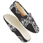 Ornamental Silver Cross Print Casual Shoes