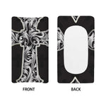 Ornamental Silver Cross Print Changing Pad Cover