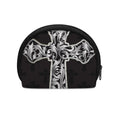 Ornamental Silver Cross Print Coin Purse