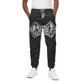 Ornamental Silver Cross Print Cotton Sweatpants