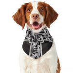 Ornamental Silver Cross Print Dog Bandana