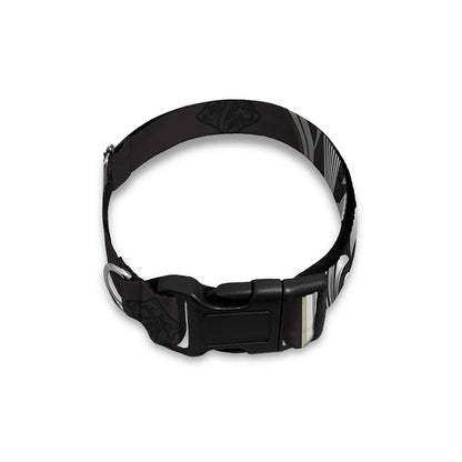 Ornamental Silver Cross Print Dog Collar
