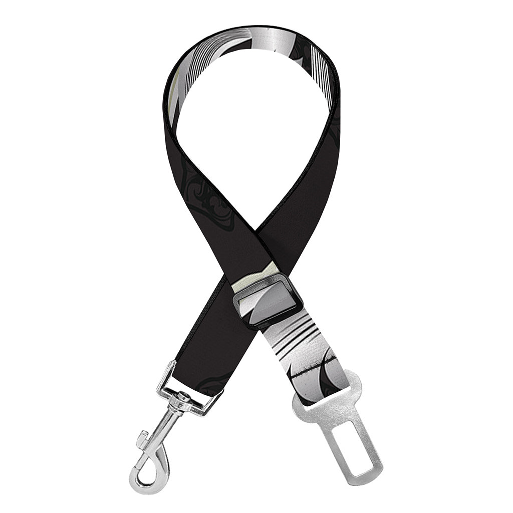 Ornamental Silver Cross Print Dog Seat Belt