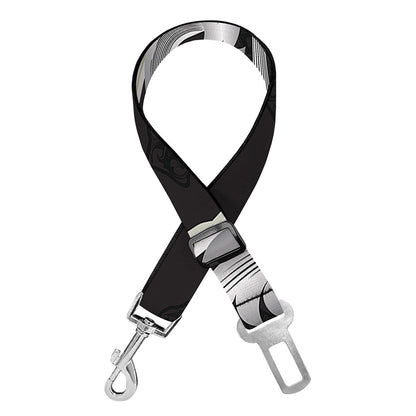 Ornamental Silver Cross Print Dog Seat Belt