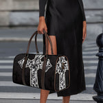 Ornamental Silver Cross Print Duffle Bag