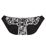 Ornamental Silver Cross Print Fanny Pack