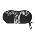 Ornamental Silver Cross Print Glasses Case