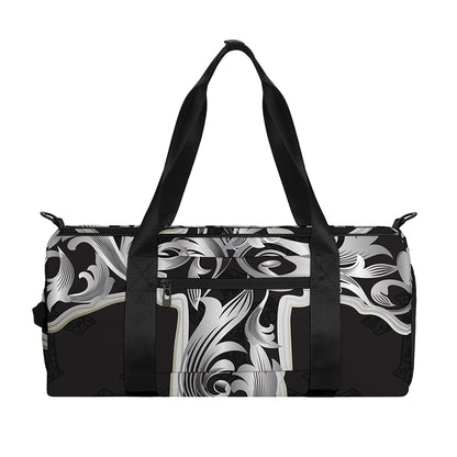Ornamental Silver Cross Print Gym Bag