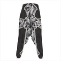 Ornamental Silver Cross Print Hammer Pants