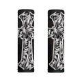 Ornamental Silver Cross Print Handle Covers
