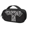 Ornamental Silver Cross Print Portable Cooler Travel Case