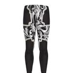 Ornamental Silver Cross Print Men's leggings