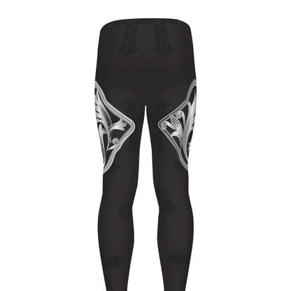 Ornamental Silver Cross Print Men's leggings