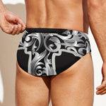 Ornamental Silver Cross Print Men's Swim Briefs