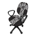 Ornamental Silver Cross Print Office Chair Cover