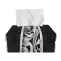 Ornamental Silver Cross Print Rectangle Tissue Box Cover