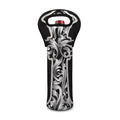 Ornamental Silver Cross Print Single Neoprene Wine Tote