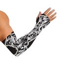 Ornamental Silver Cross Print Sun Protection Arm Sleeves