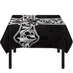 Ornamental Silver Cross Print Tablecloth