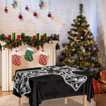 Ornamental Silver Cross Print Tablecloth