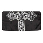 Ornamental Silver Cross Print Towel