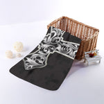 Ornamental Silver Cross Print Towel