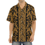 Ornamental Western Damask Print Aloha Shirt