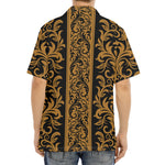 Ornamental Western Damask Print Aloha Shirt