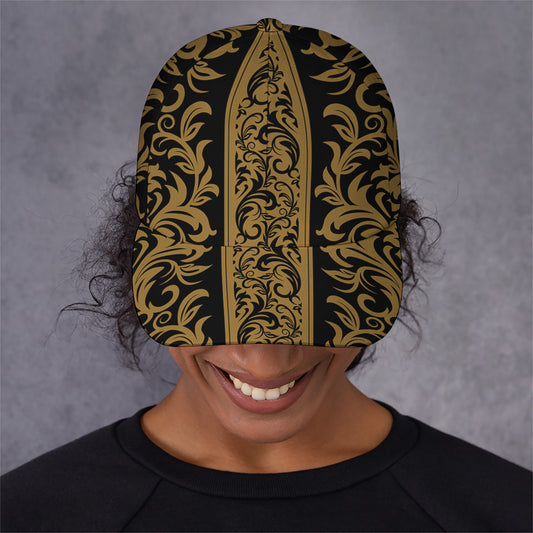 Ornamental Western Damask Print Baseball Cap