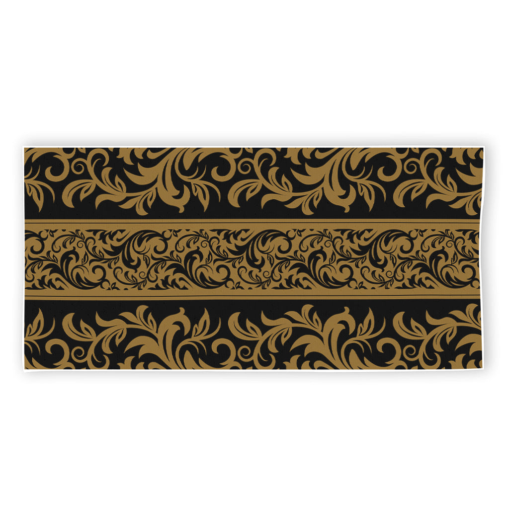 Ornamental Western Damask Print Beach Towel