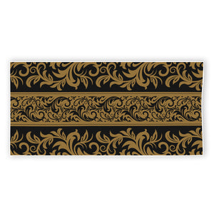 Ornamental Western Damask Print Beach Towel