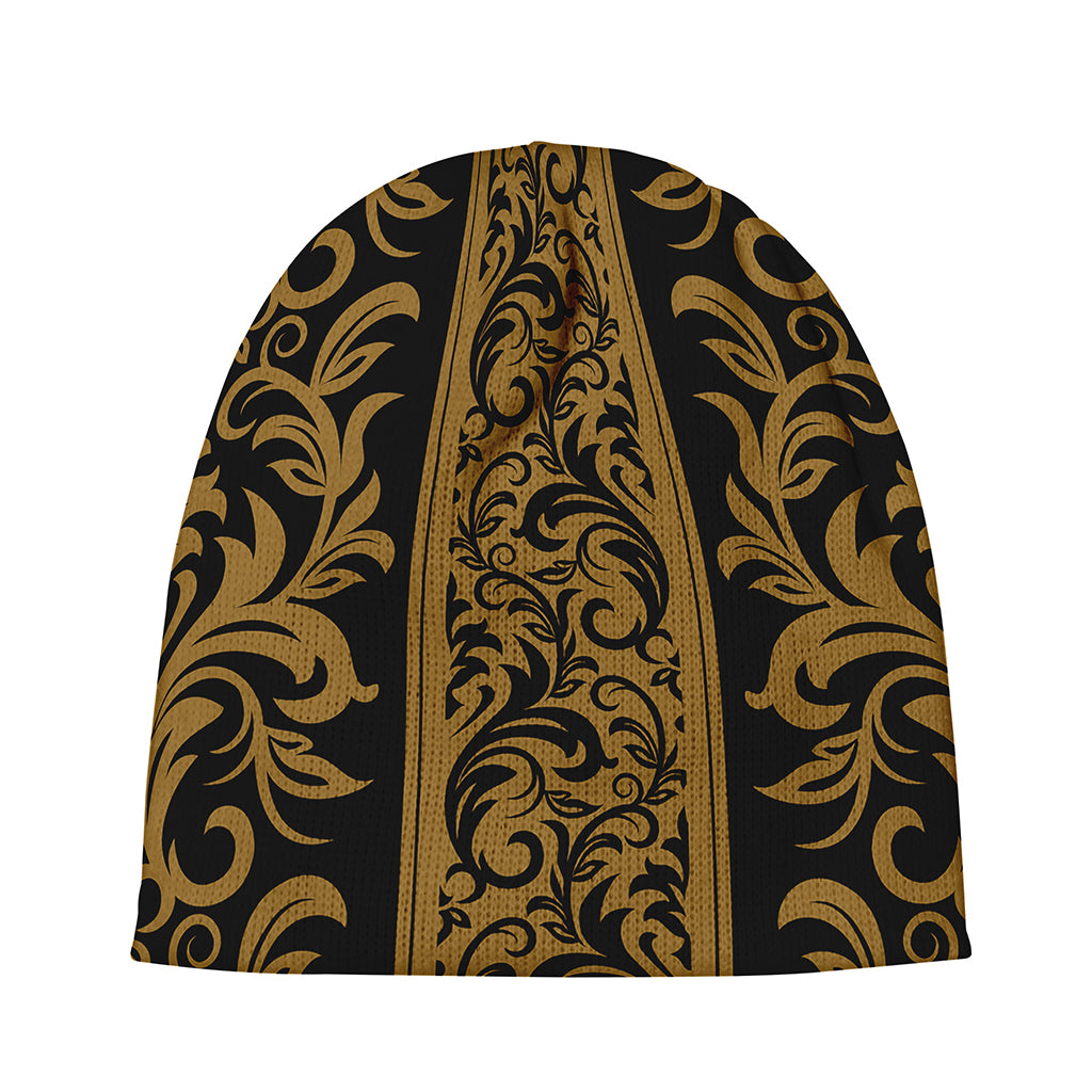 Ornamental Western Damask Print Beanie