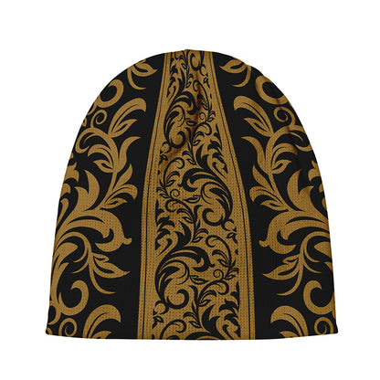 Ornamental Western Damask Print Beanie