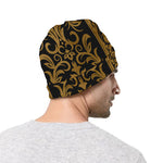 Ornamental Western Damask Print Beanie