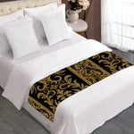 Ornamental Western Damask Print Bed Runner