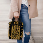 Ornamental Western Damask Print Bible Tote Bag