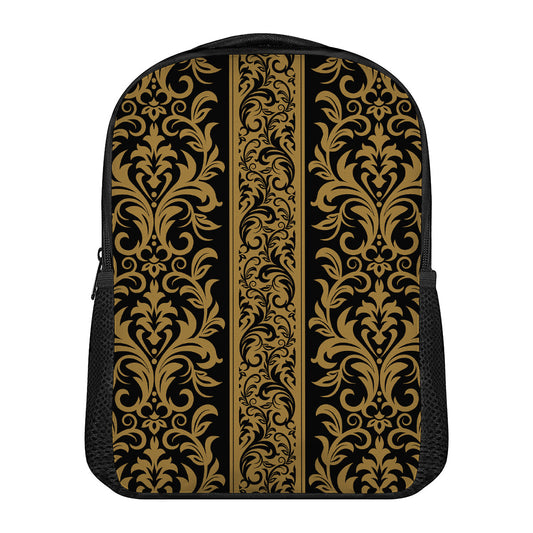 Ornamental Western Damask Print Casual Backpack