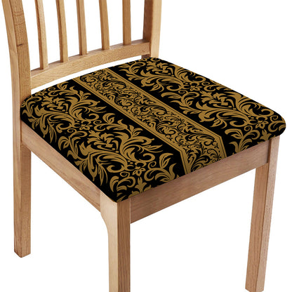 Ornamental Western Damask Print Chair Cushion Cover