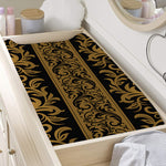 Ornamental Western Damask Print Changing Pad Cover
