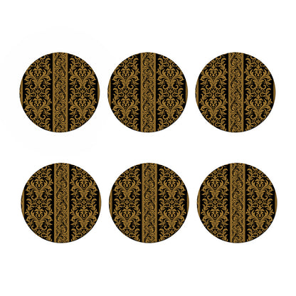 Ornamental Western Damask Print Coaster Set