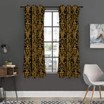 Ornamental Western Damask Print Curtain