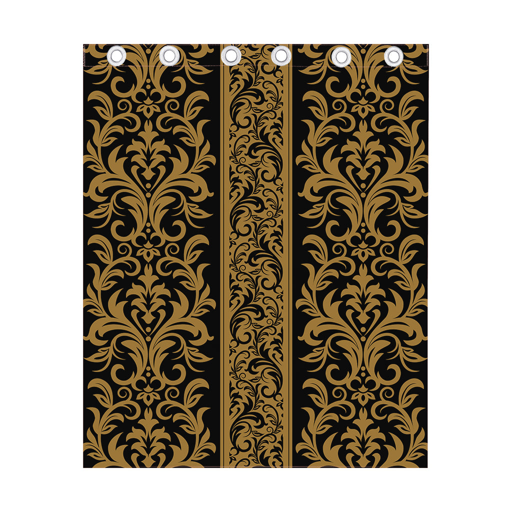 Ornamental Western Damask Print Curtain