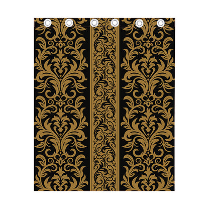 Ornamental Western Damask Print Curtain