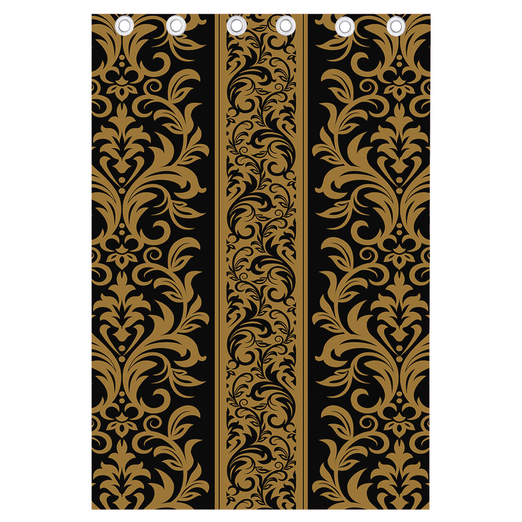 Ornamental Western Damask Print Curtain