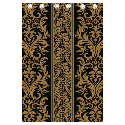 Ornamental Western Damask Print Curtain