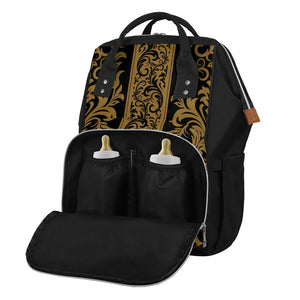 Ornamental Western Damask Print Diaper Bag