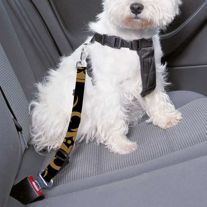 Ornamental Western Damask Print Dog Seat Belt