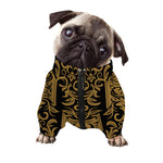 Ornamental Western Damask Print Dog Zip Up Jacket