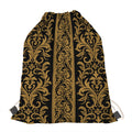 Ornamental Western Damask Print Drawstring Bag